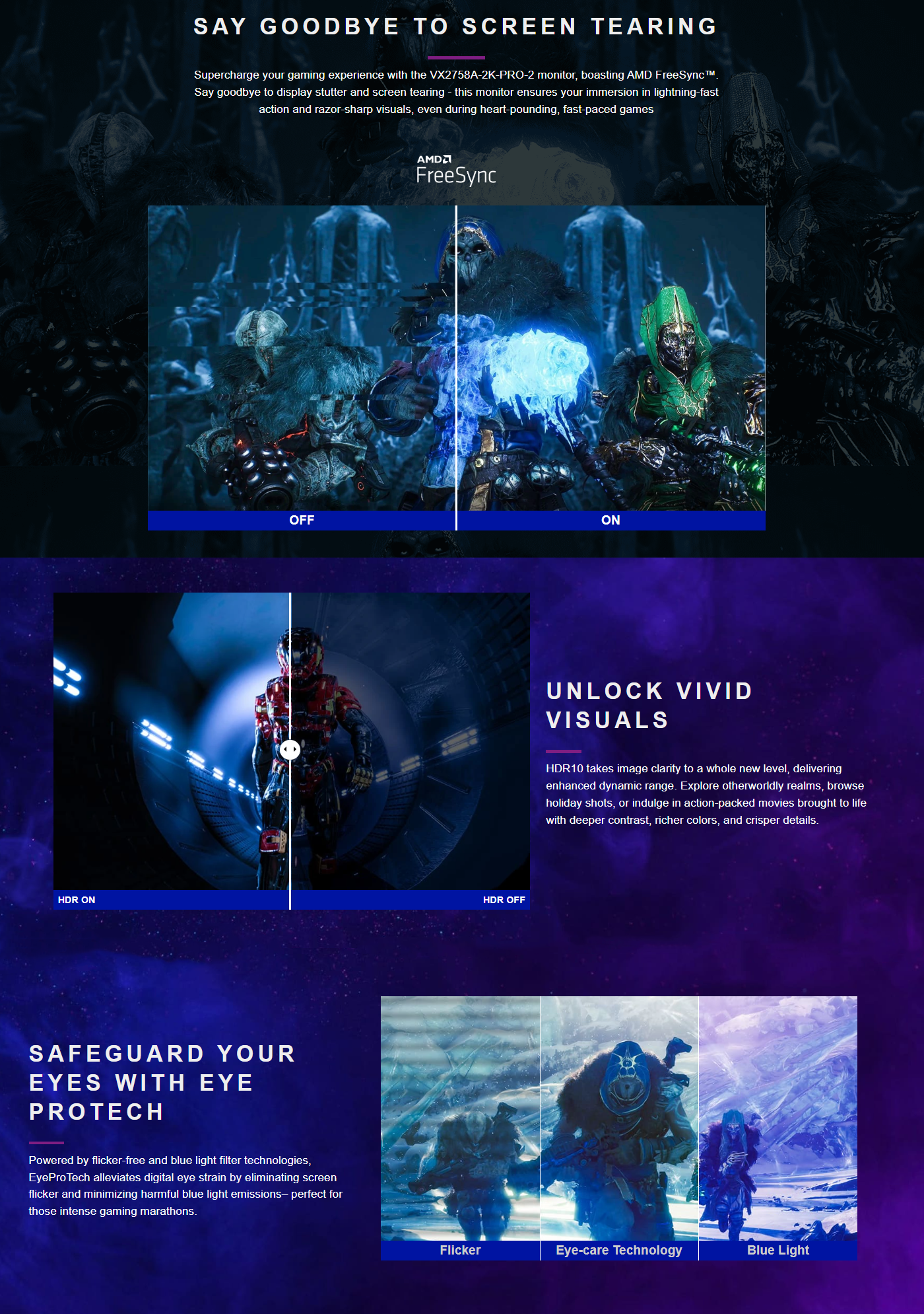 ViewSonic VX2758A-2K-PRO-2 27” 2K 180Hz Gaming Monitor