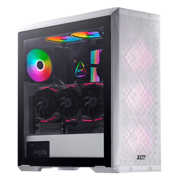 XPG Defender White Gaming Chassis with ARGB Lighting