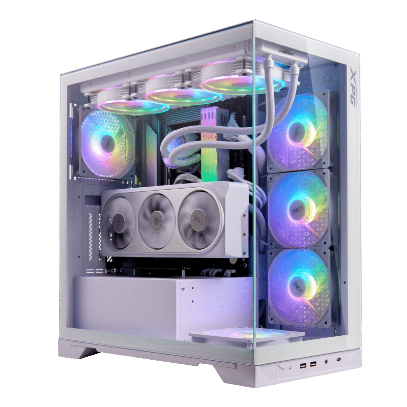 XPG Invader X White Gaming Chassis with ARGB Lighting