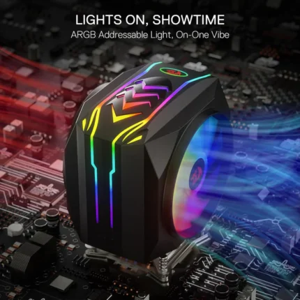 Redragon BALDER CC-2199 RGB CPU Air Cooler Black with RGB Lighting