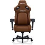 Anda Seat Kaiser 4 L Large Gaming Chair, ArteDiPelle Synthetic Leather Surface Material, 65mm PU-Coated Casters, Class-4 Gas Piston, High-Density Cold-Cure Foam, 5D Armrest, Bentley Brown