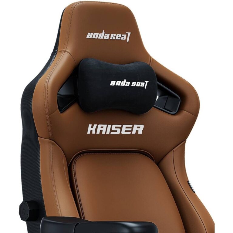 Anda Seat Kaiser 4 L Gaming Chair in Bentley Brown – Front View