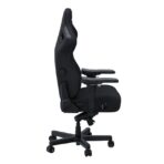 Anda Seat Kaiser 4 L Fabric Gaming Chair in Carbon Black – side and front view