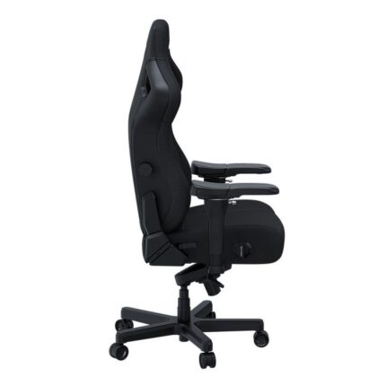 Anda Seat Kaiser 4 L Fabric Gaming Chair in Carbon Black – side and front view