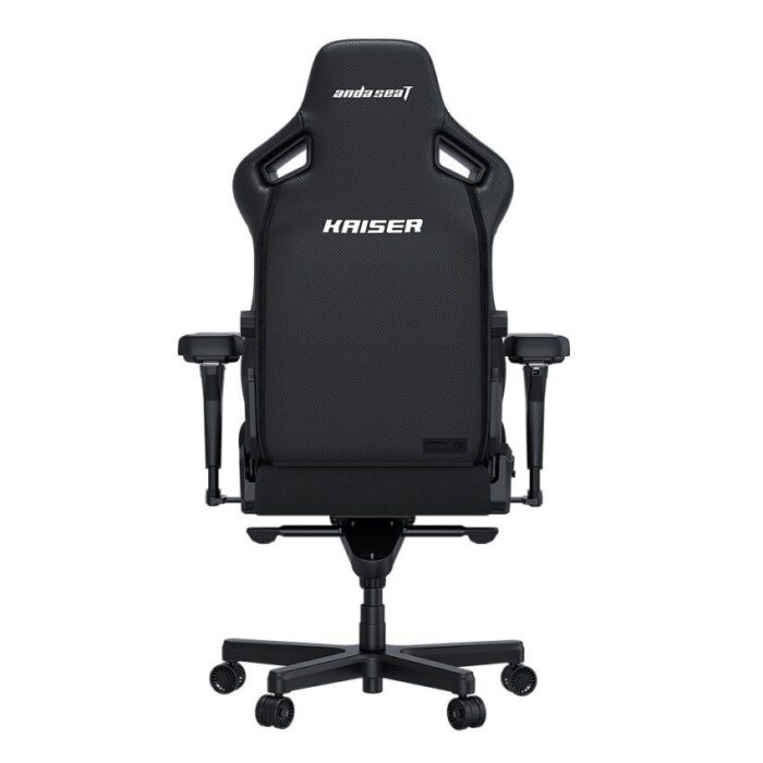 Anda Seat Kaiser 4 L Fabric Gaming Chair in Carbon Black – side and front view