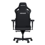 Anda Seat Kaiser 4 L Fabric Gaming Chair in Carbon Black – side and front view