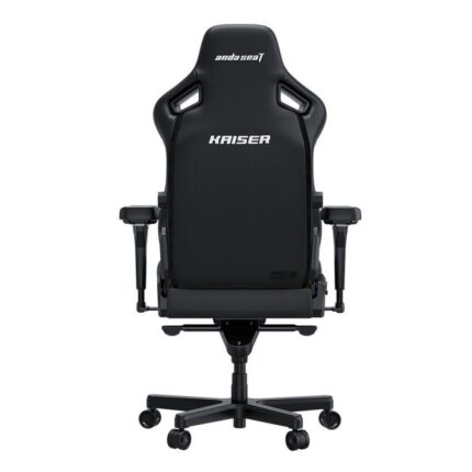 Anda Seat Kaiser 4 L Fabric Gaming Chair in Carbon Black – side and front view