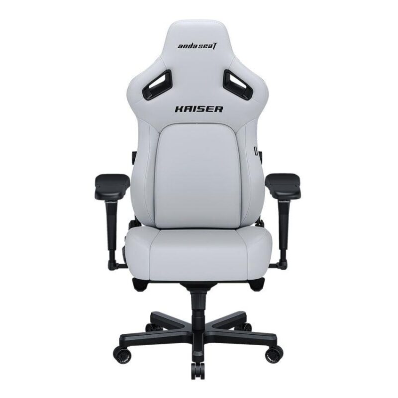 Anda Seat Kaiser 4 L Leather Gaming Chair in Cloudy White