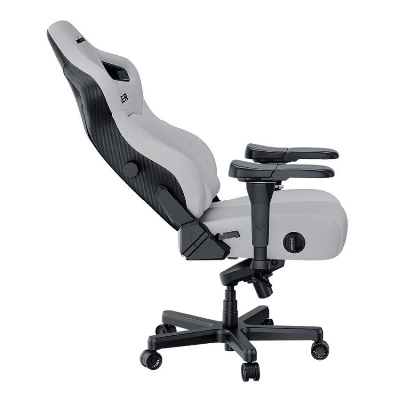 Anda Seat Kaiser 4 L Leather Gaming Chair in Cloudy White