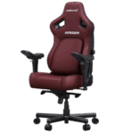 Anda Seat Kaiser 4 XL Gaming Chair in Classic Maroon, front and side view
