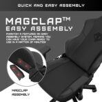 Anda Seat Phantom 3 Gaming Chair – Stormy Black, wide leather seat with lumbar and neck support for adults.
