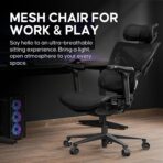 Anda Seat X-Air Pro Mesh Gaming Chair – Ergonomic Mesh Office Chair for Adults, Ash Grey