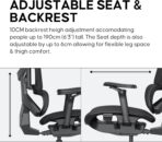 Anda Seat X-Air Pro Mesh Gaming Chair – Ergonomic Mesh Office Chair for Adults, Ash Grey