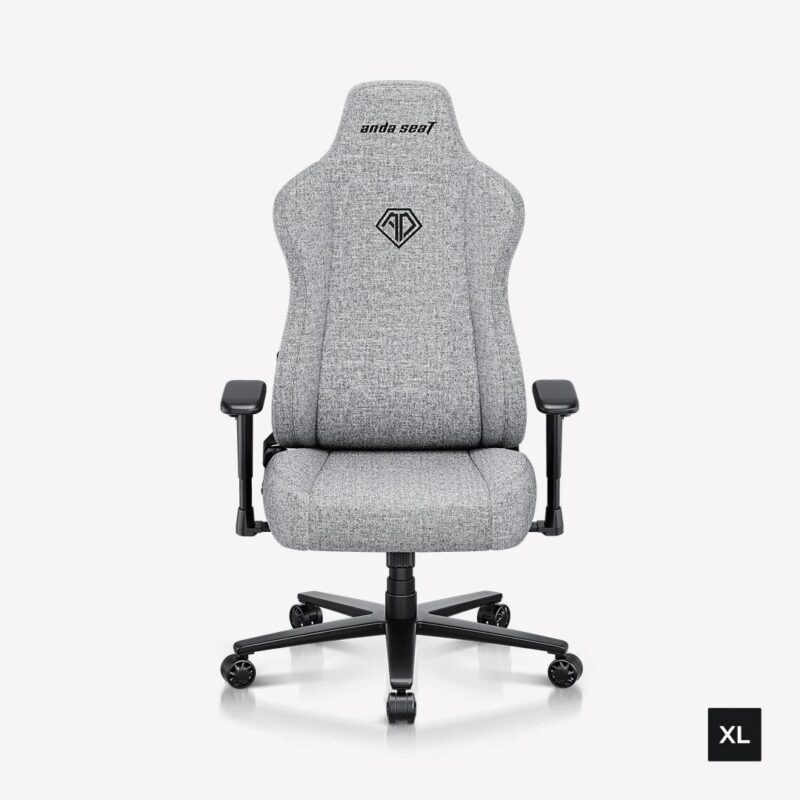 "AndaSeat Novis XL Ergonomic Gaming Chair – Ash Gray Linen Fabric"