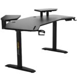 AndaSeat Shadow Warrior Electric Gaming Desk with RGB Lighting – Black