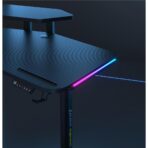 AndaSeat Shadow Warrior Electric Gaming Desk with RGB Lighting – Black