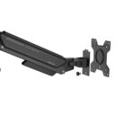 AndaSeat Stealth II A6D black ergonomic monitor arm holding a curved display