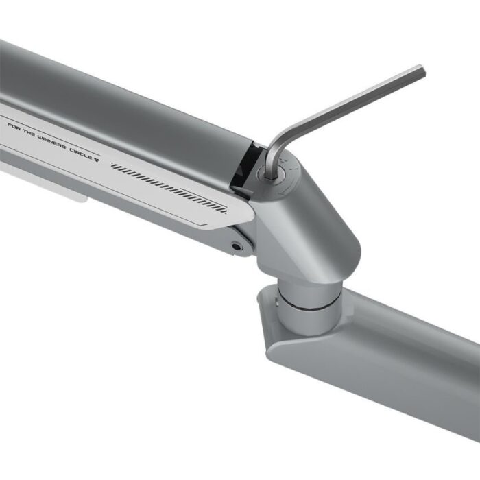 AndaSeat STEALTH II A6D Ergonomic Single Monitor Arm – Silver White
