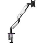 AndaSeat Stealth PRO II RGB black‑white single monitor arm with RGB lighting