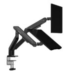AndaSeat Stealth Pro II Duo A9-2S Dual Monitor Arm in Black and White