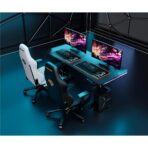 AndaSeat Terminator Electric Gaming Desk with adjustable RGB height and cable management