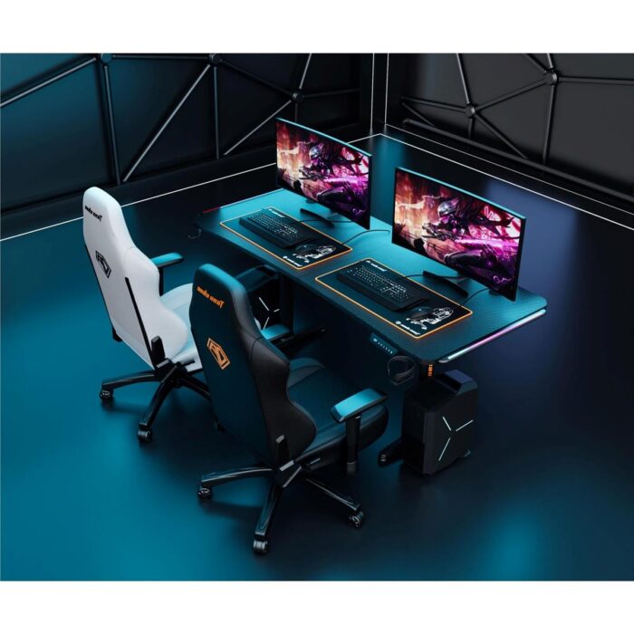 AndaSeat Terminator Electric Gaming Desk with adjustable RGB height and cable management