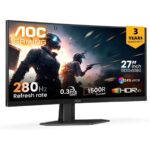 AOC C27G4ZE 27-Inch Curved Gaming Monitor with 280Hz Refresh Rate