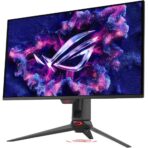 Asus ROG Swift OLED PG27UCDM 27″ gaming monitor angled view