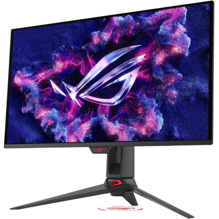 Asus ROG Swift OLED PG27UCDM 27″ gaming monitor angled view