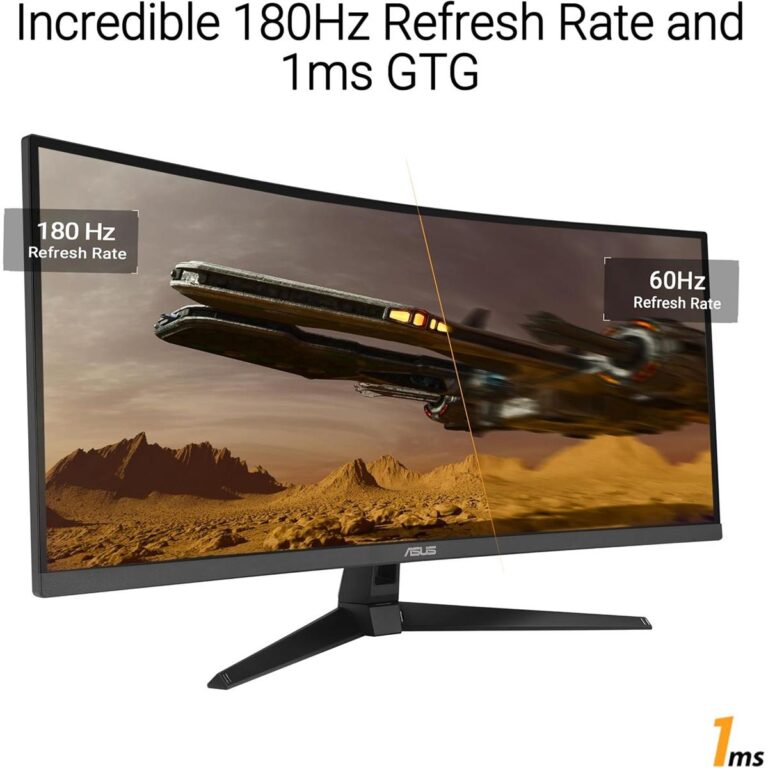 ASUS TUF Gaming VG34VQ3B 34-inch Ultrawide Curved Monitor Front View