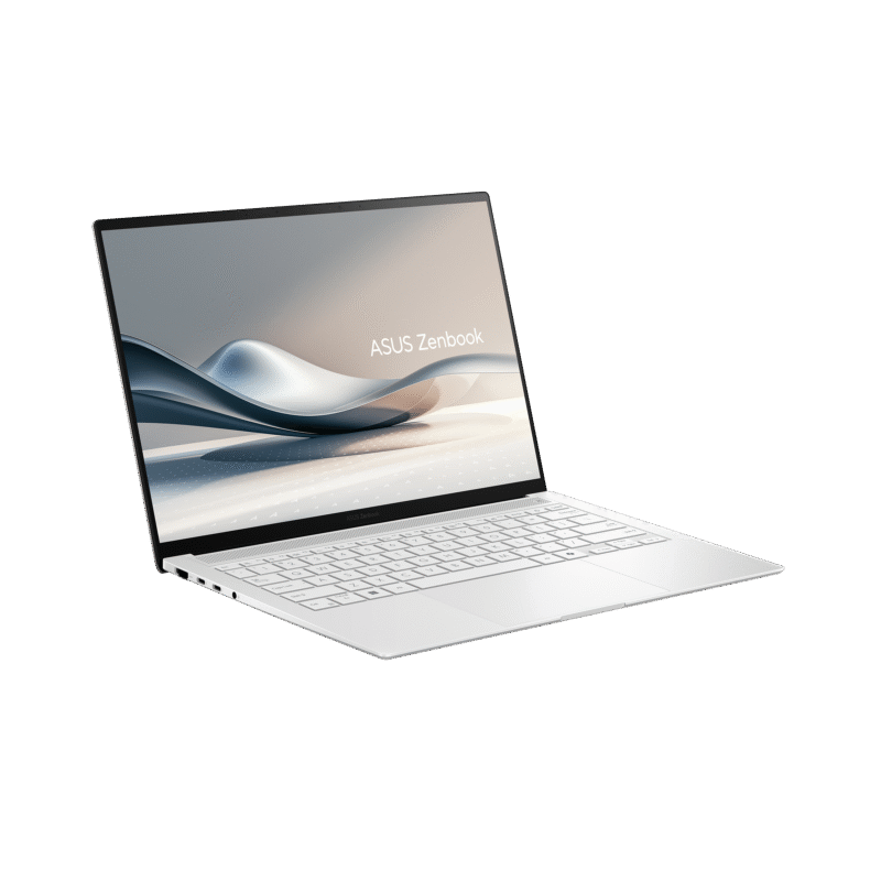 ASUS UX5406SA 14-inch OLED laptop in Zumaia Gray with vibrant 3K display and ultra-thin design