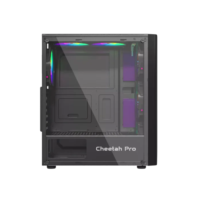 RGB Gaming Case with 3 RGB Fans, Tempered Glass, and Liquid Cooling Support