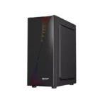 RGB Gaming Case with 3 RGB Fans, Tempered Glass, and Liquid Cooling Support