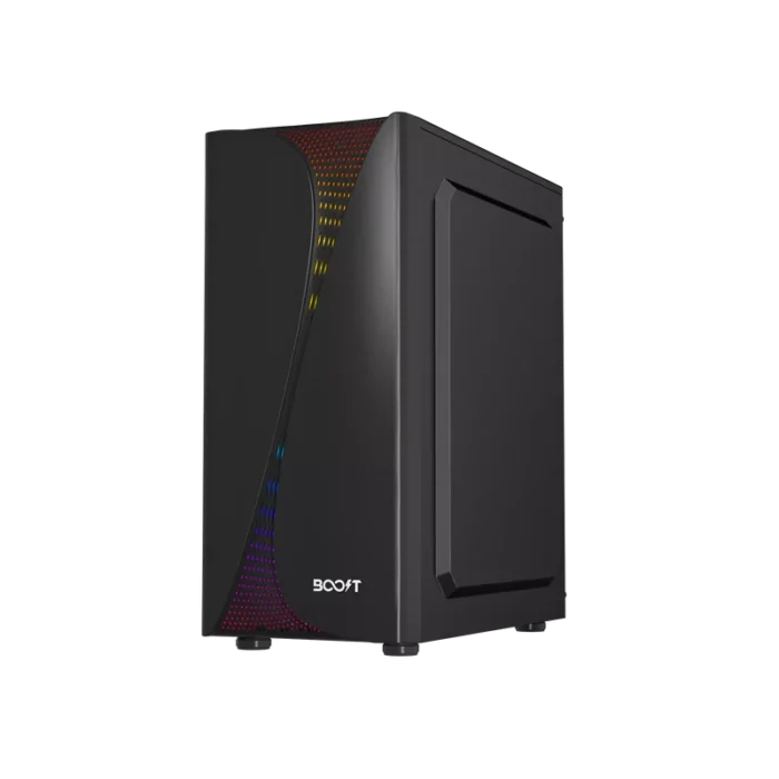 RGB Gaming Case with 3 RGB Fans, Tempered Glass, and Liquid Cooling Support