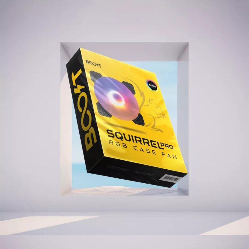 Boost Squirrel Pro 120mm Case Fan with 3-Pin Connector and Low Noise