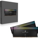 Corsair Dominator Titanium RGB 64GB (2x32GB) 6400MHz CL32 DDR5 RAM Intel XMP iCUE Compatible Computer Memory - Black