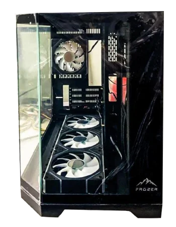 Frozer Dreamer ATX Mid Tower PC Case with 4x 120mm Infinity Mirror ARGB Fans and Tempered Glass Side Panel