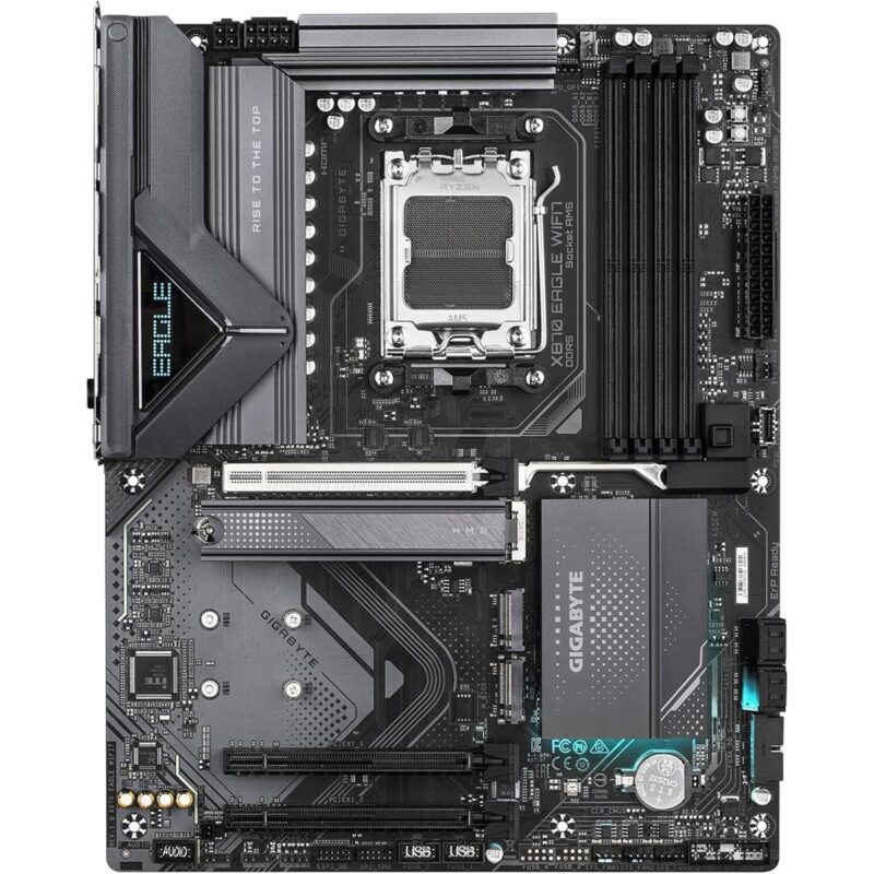 GIGABYTE X870 AM5 Motherboard with USB4, Wi-Fi 7, and DDR5 slots