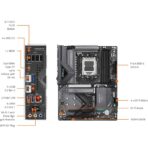 GIGABYTE X870 AM5 Motherboard with USB4, Wi-Fi 7, and DDR5 slots