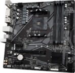 Gigabyte A520M Motherboard front view with ports