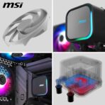 MSI MAG Coreliquid A13 360mm ARGB CPU liquid cooler with triple 120mm PWM fans and black aluminum radiator