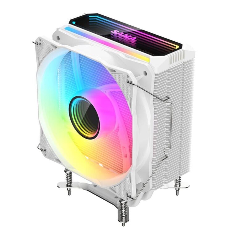SAMA 4PI ARGB CPU Air Cooler with 120mm Fan and Copper Heat Pipes