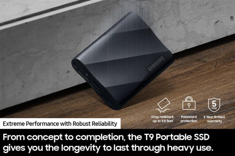 Samsung Portable SSD 4TB USB 3.2 Gen 2x2 Portable Storage