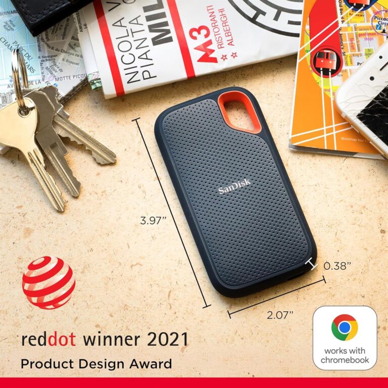 SanDisk Extreme PRO Portable SSD 4TB front and back view
