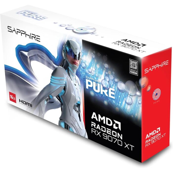 Sapphire Pure AMD Radeon RX 9070 XT Gaming OC Graphics Card – 16GB GDDR6