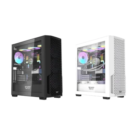 DarkFlash DF2100 ARGB Mid-Tower ATX Gaming Case [Black-White]