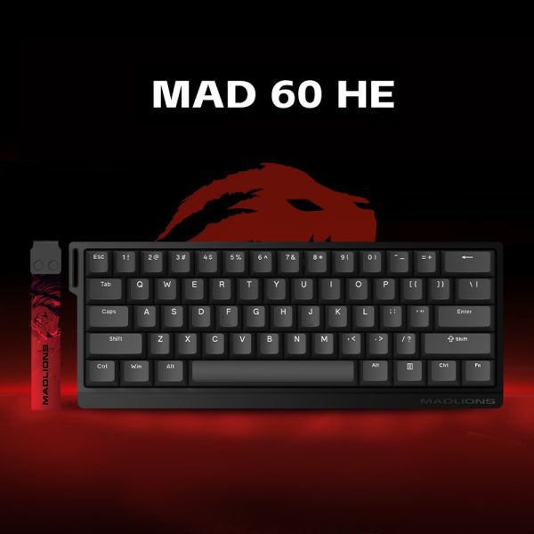 Madlion MAD60 HE Black 60% Gaming Keyboard