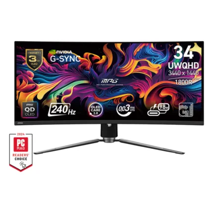 MSI MPG 341CQPX QD-OLED 34-inch Curved OLED Gaming Monitor