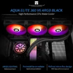 Thermalright Aqua Elite 360 V6 ARGB Black CPU Liquid Cooler-black - Image 2