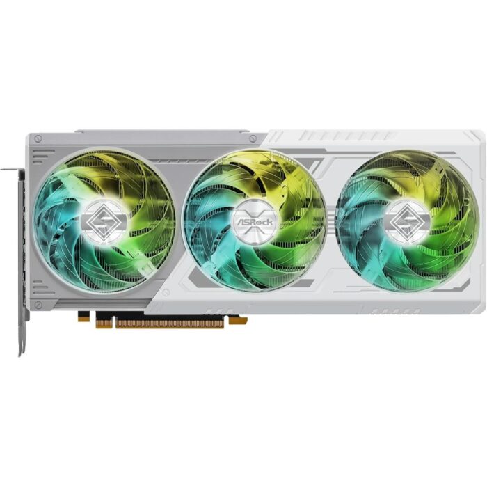 ASRock Intel Arc B580 Steel Legend 12GB OC graphics card triple-fan cooling and DisplayPort HDMI outputs